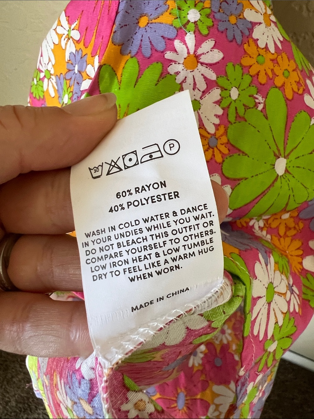 NWT Peppermayo bright 70s floral European towns smocked mini dress 4 - Picture 7 of 7